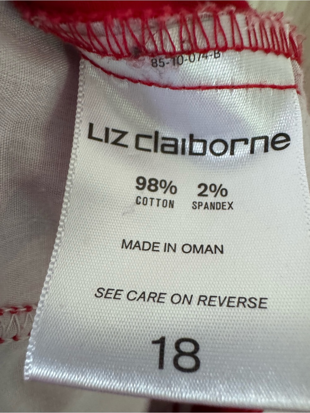 Liz Claiborne Bright Red Cotton Blend Casual Shorts size 18 Fourth of July - Picture 5 of 5